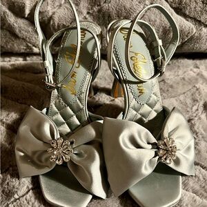 Sam Edelman Metallic Bow Heels